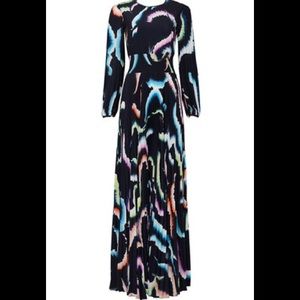 A.L.C. Leah printed long sleeve gown